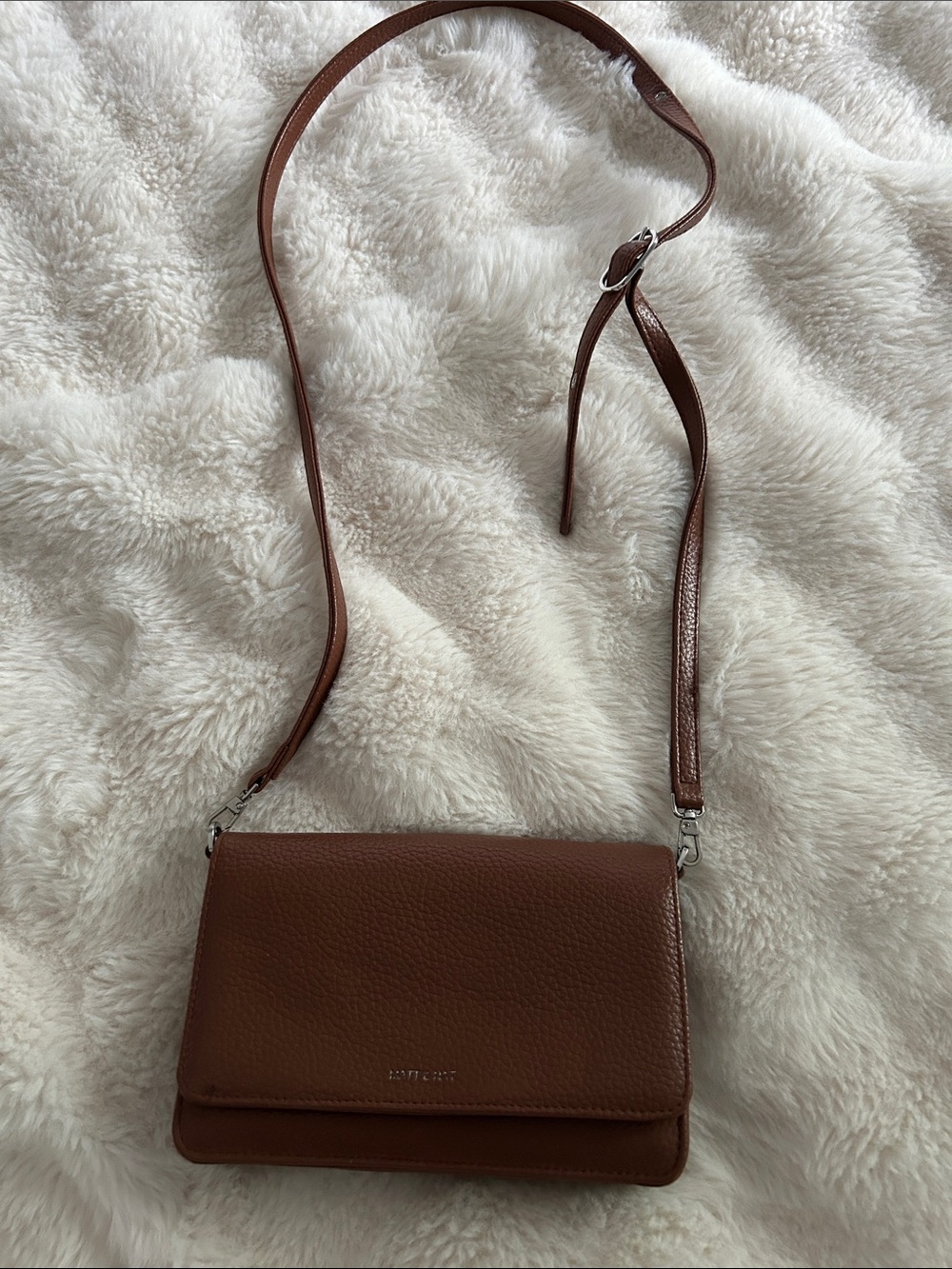 Matt & Nat Brown Pebbled Leather Crossbody